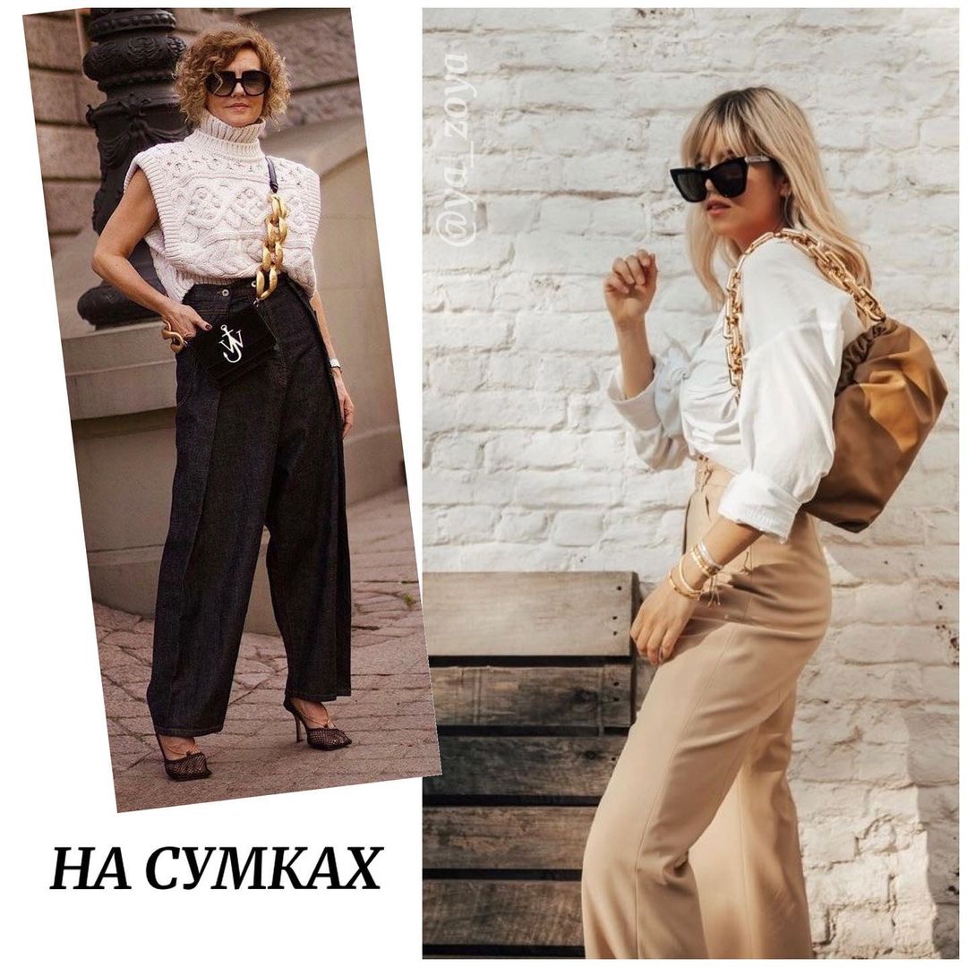 На купальниках и очках: стилист показала, как носить массивные цепи в 2021