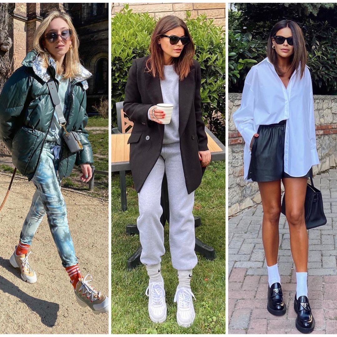 Навіть з сукнями і туфлями: стиліст розповіла, з чим носити високі шкарпетки летом 2021