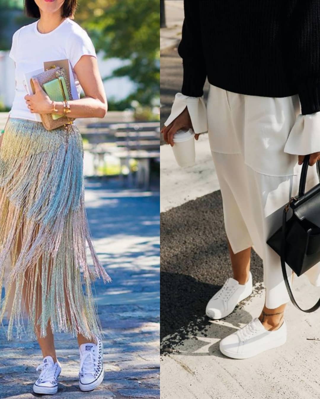 С бейсболкой будете в тренде: стилист показала, как носить белые кеды летом 2021