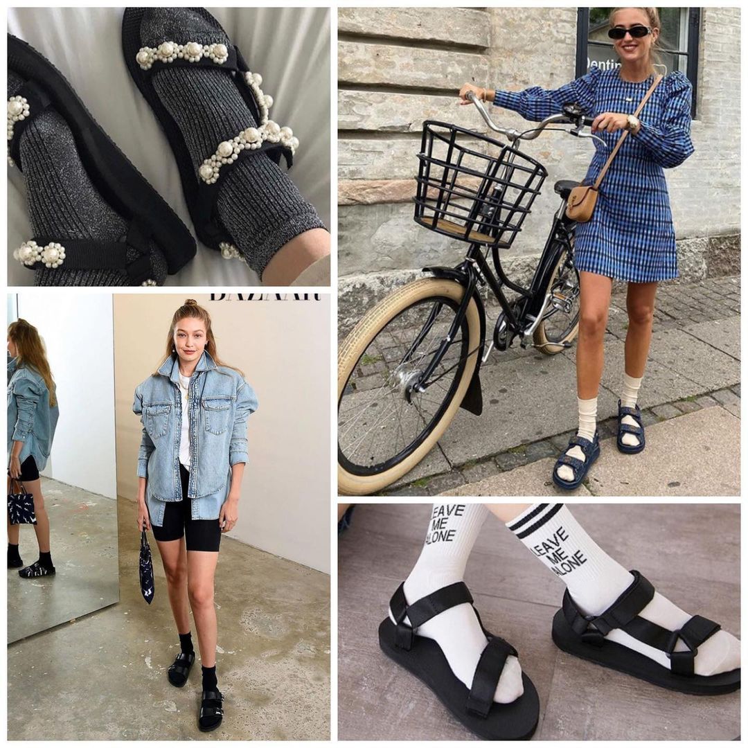 Тапочки с носками: стилист рассказала о популярном ugly-тренде лета 2021