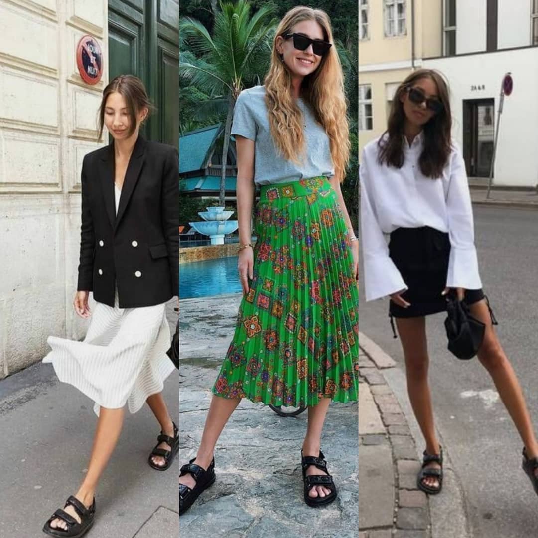 Зі спідницями і спортивними костюмами: стиліст показала, як носити сандалі влітку 2021