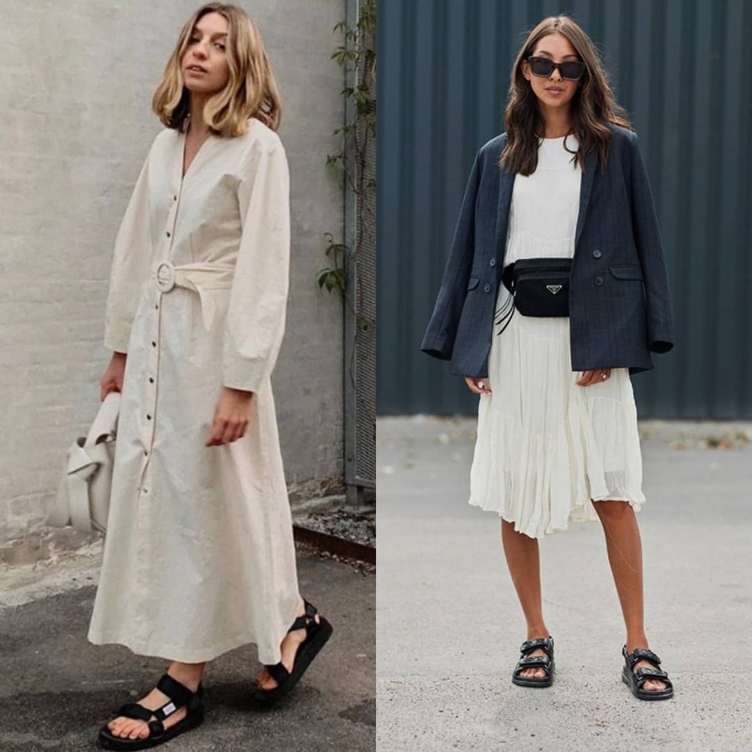 Зі спідницями і спортивними костюмами: стиліст показала, як носити сандалі влітку 2021