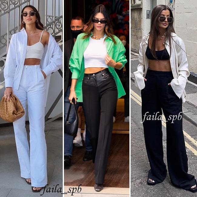 Хит лета 2021: стилист показала, с чем лучше всего сочетается кроп-топ