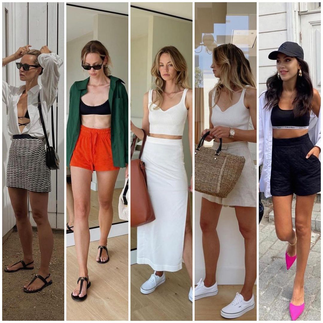 Верх от купальника и обрезанная майка: стилист показала, как лучше носить топ летом