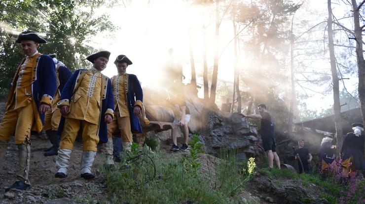 В сеть попали кадры со съемок нового рекламного ролика коньяка "Довбуш Карпатський"