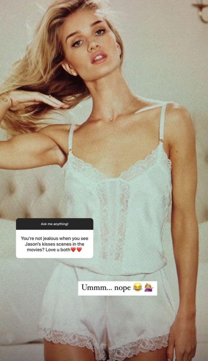 Роузи Хантингтон-Уайтли рассказала, как относится к любовным сценам с участием Стетхэма: я не ревную