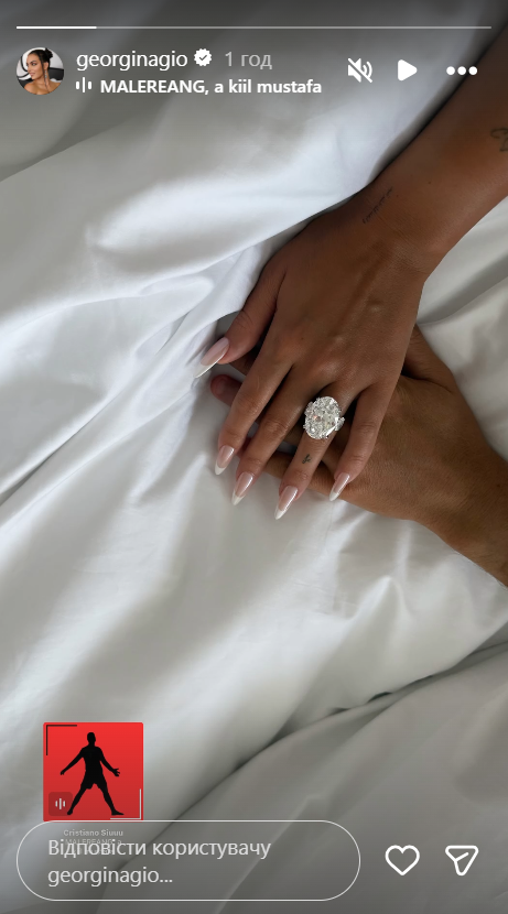 Яку обручку Роналду подарував коханій на заручини: дизайн та скільки коштує (фото)