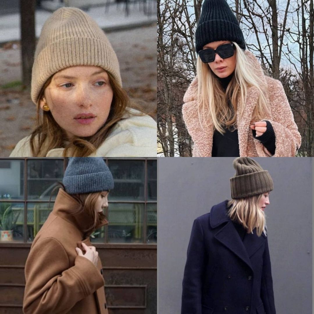 Кожаная кепка и капюшон с манишкой: стилист показала самые трендовые головные уборы на зиму