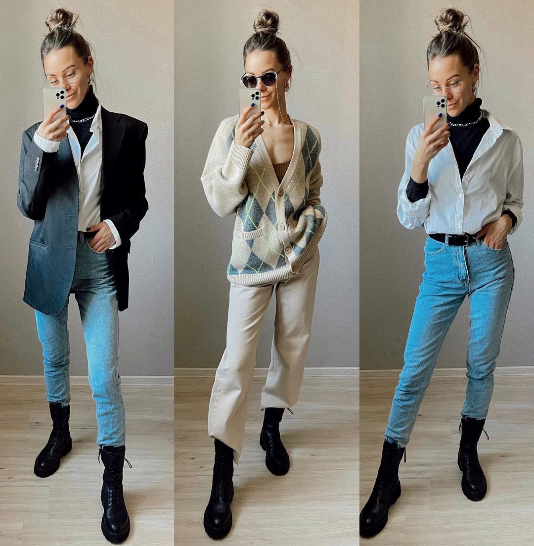 Топ кращих образів: стиліст показала, з чим носити грубі черевики восени