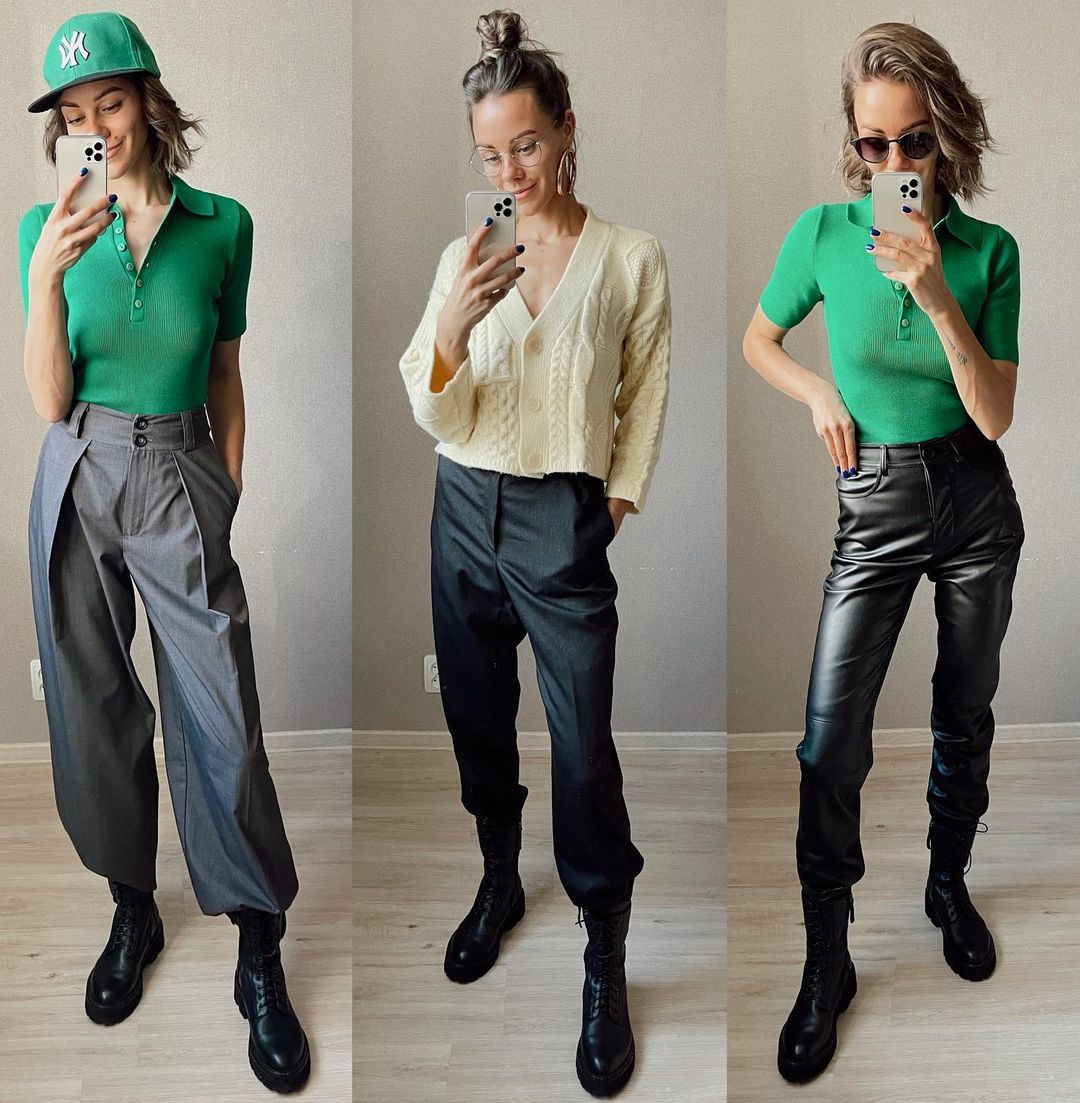 Топ кращих образів: стиліст показала, з чим носити грубі черевики восени