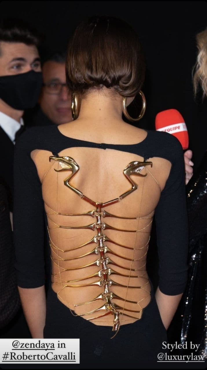 Зірка "Дюни" Зендая в сукні із золотим "хребтом" затьмарила Беллу Хадід