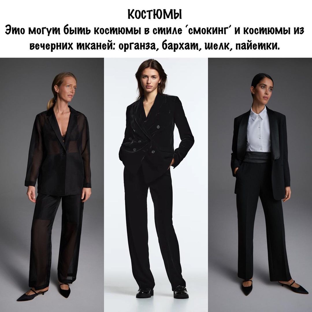 Пайетки, бархат и шелк: стилист показала, как нарядиться на Новый год 2022