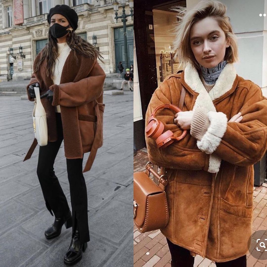 Лучшая альтернатива чебурашкам: стилист показала, какие дубленки в тренде этой зимой