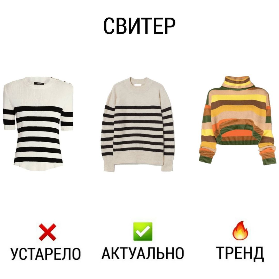 Что устарело, а что тренд: стилист показала, как отличить модную вещь на осень 2021
