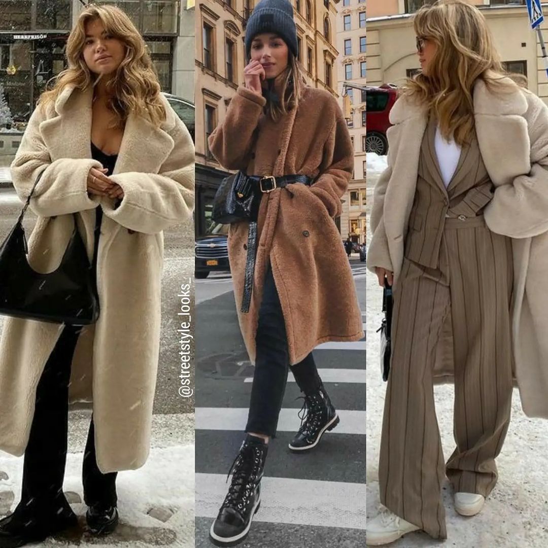 Teddy coat: стиліст показала, як носити штучну шубу взимку 2021-2022