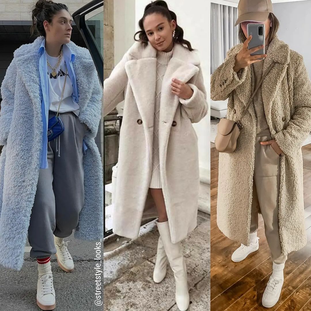 Teddy coat: стиліст показала, як носити штучну шубу взимку 2021-2022