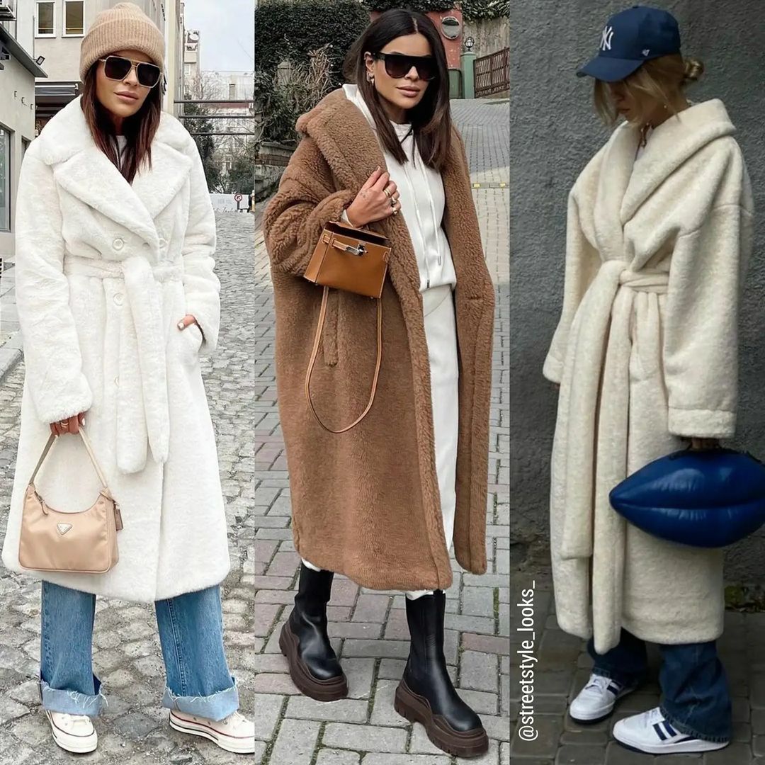 Teddy coat: стиліст показала, як носити штучну шубу взимку 2021-2022