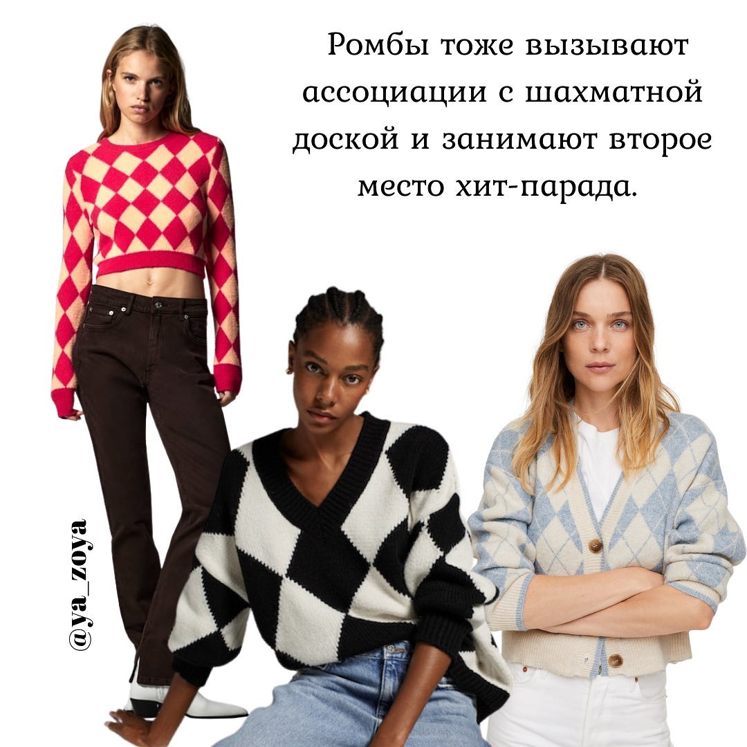 Цветы, клетки, ромбы: стилист показала самые трендовые принты на одежде на зиму
